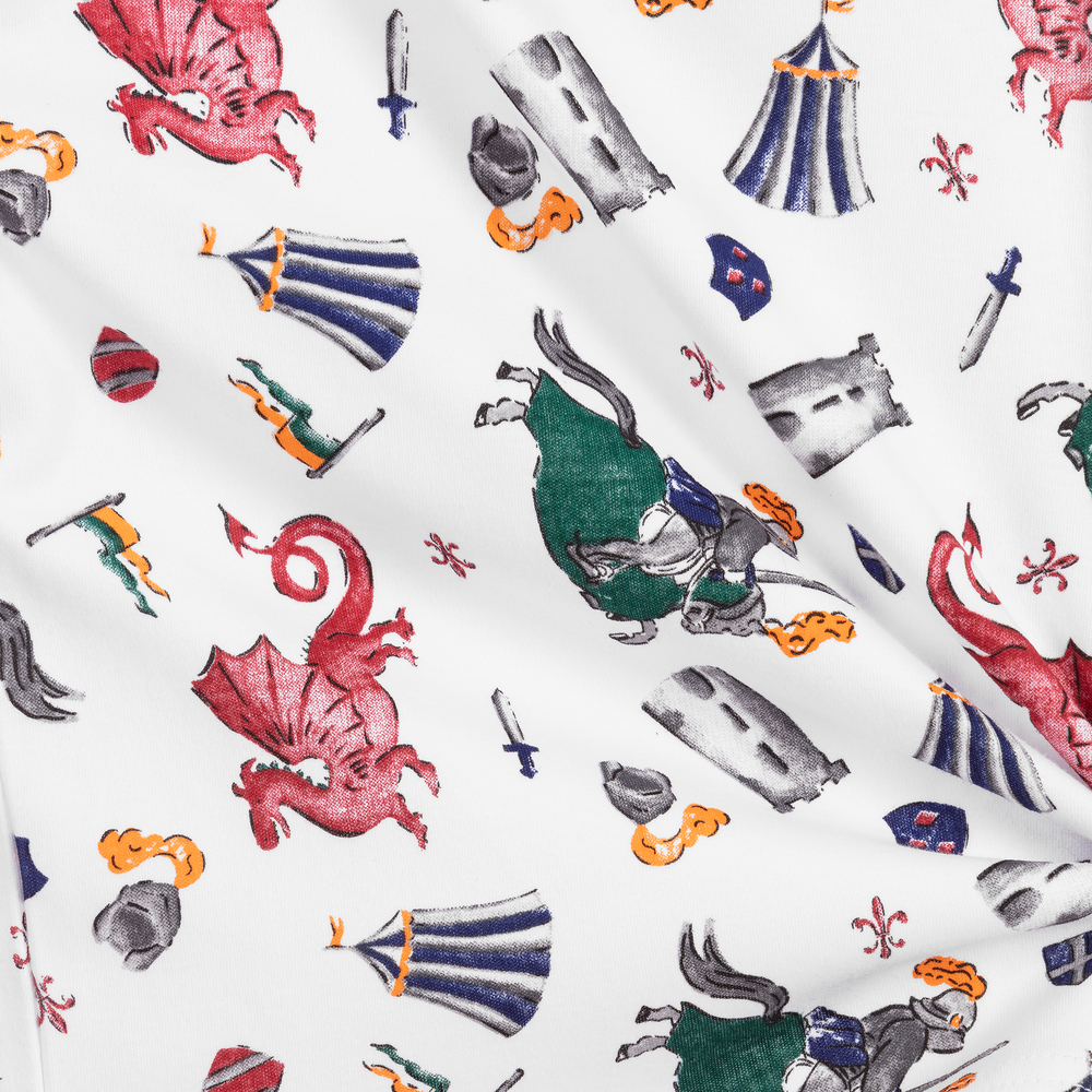 Powell Craft-Boys White Cotton Pyjamas | Childrensalon Outlet