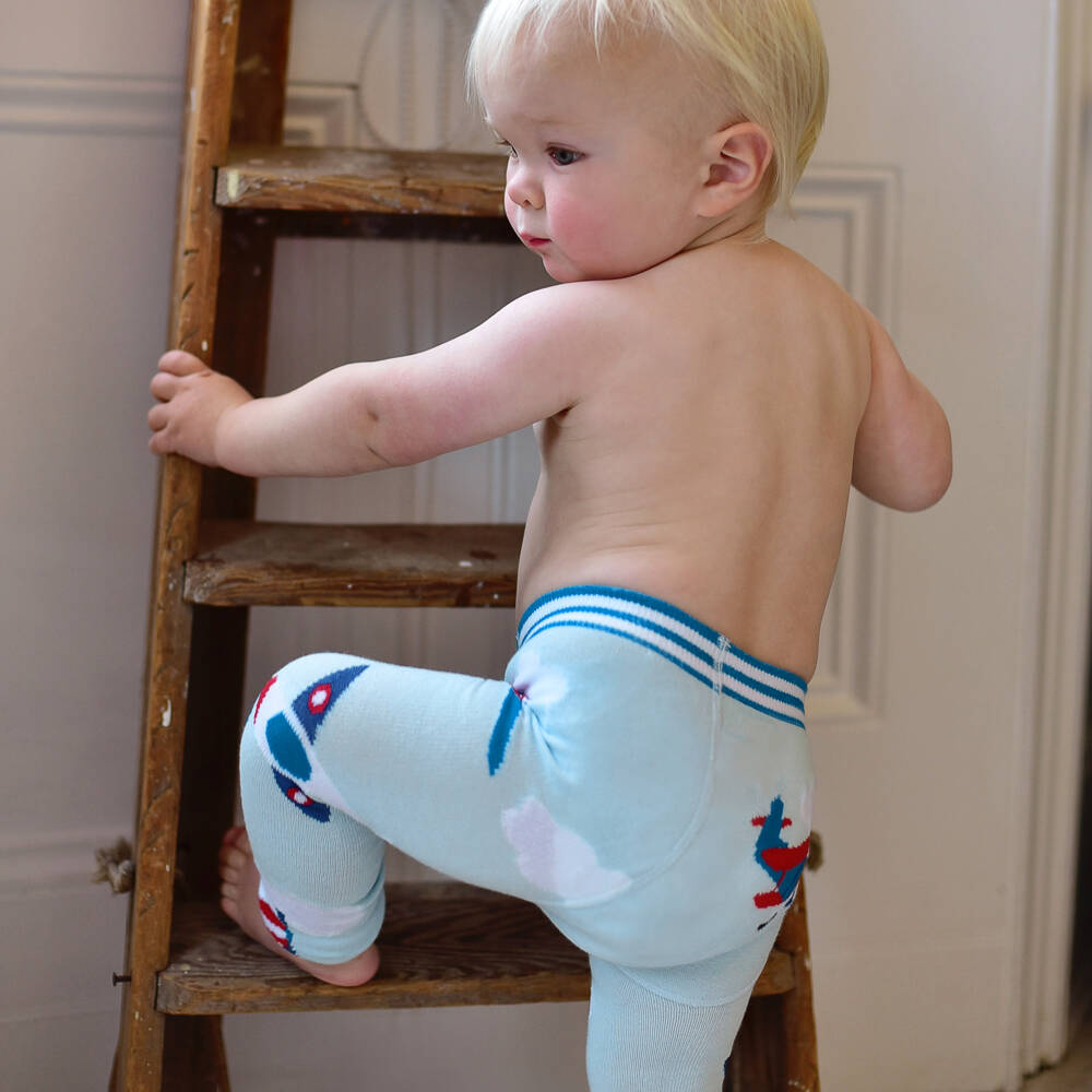 Powell Craft-Gentlemen's Blue Knit Trousers | Childrensalon Outlet