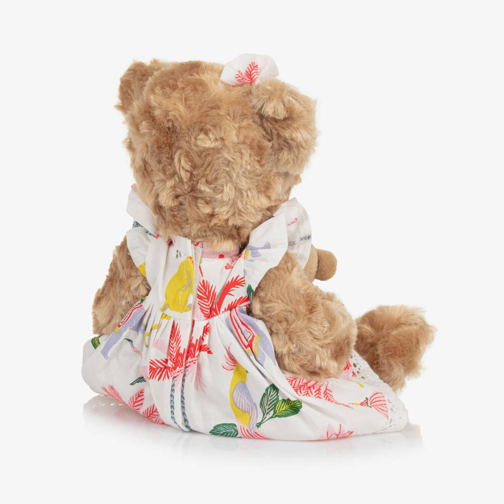 Powell Craft-Girls Beige Teddy Bear with Sultan's Garden Print Dress (30cm) | Childrensalon Outlet