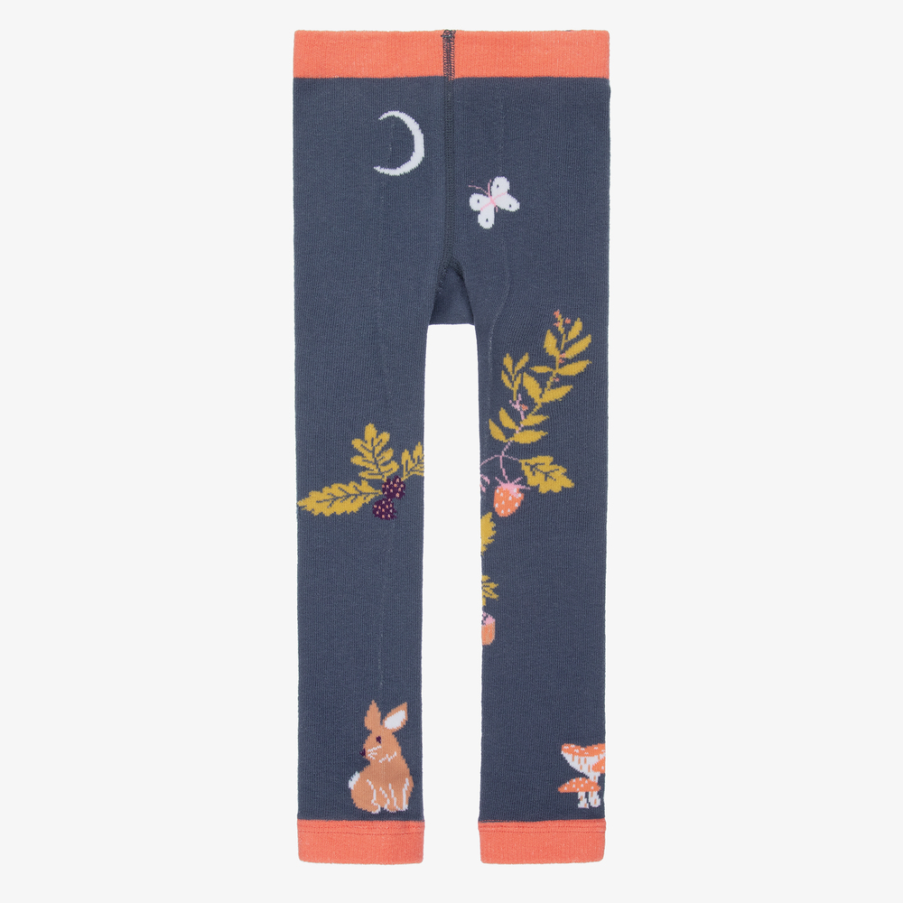 Powell Craft - Girls Blue Deer Leggings | Childrensalon