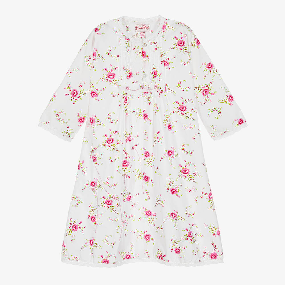 Powell Craft - Girls Cotton Floral Nightdress | Childrensalon