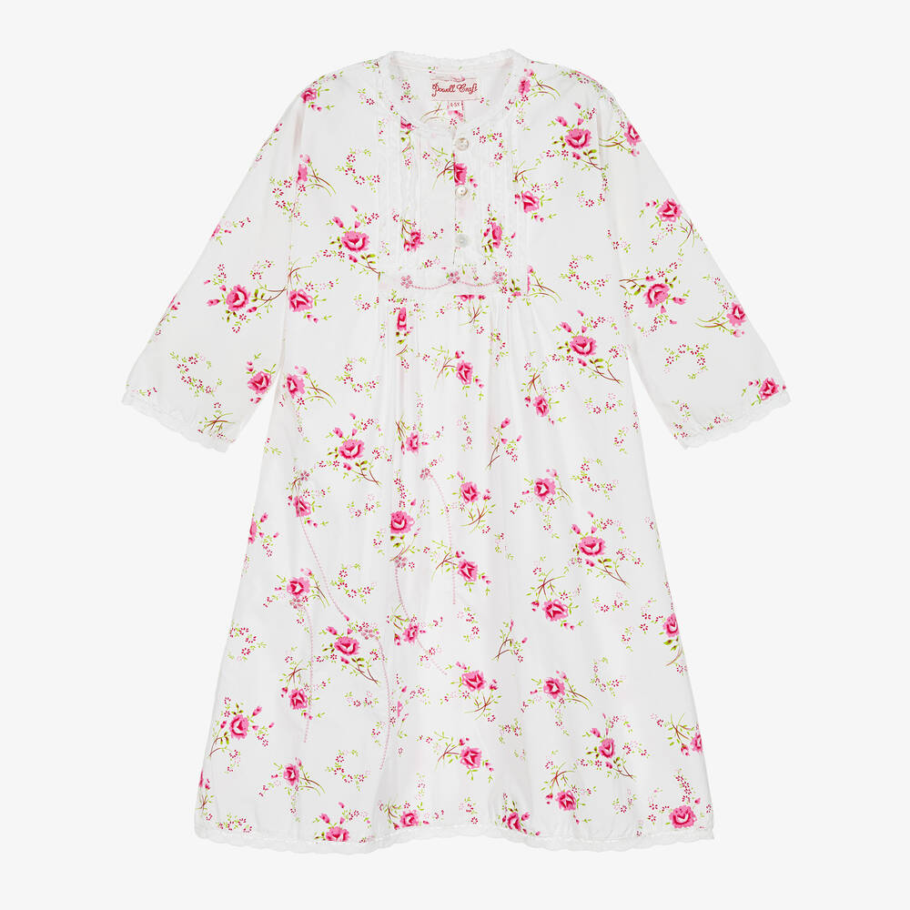 Powell Craft - Chemise de nuit fleurie en coton Fille | Childrensalon