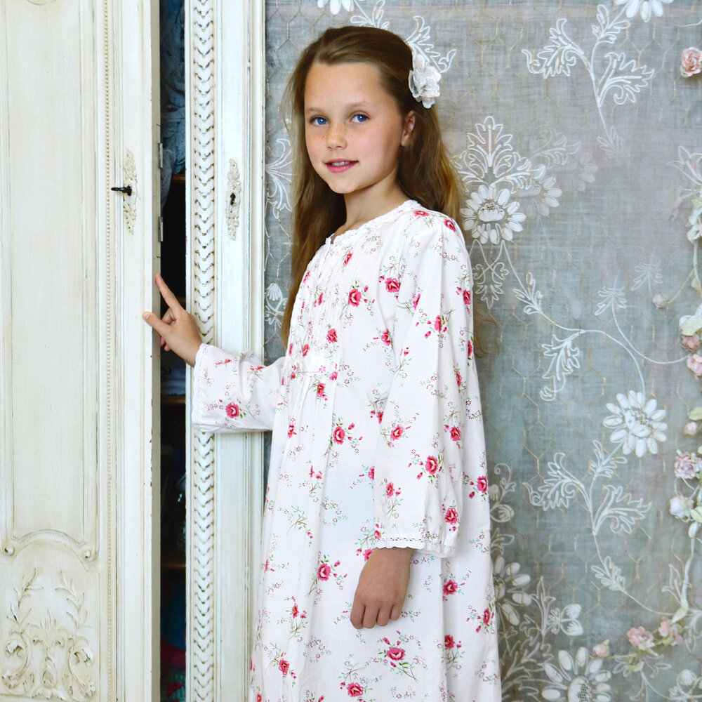 Powell Craft - Girls Cotton Floral Nightdress | Childrensalon Outlet