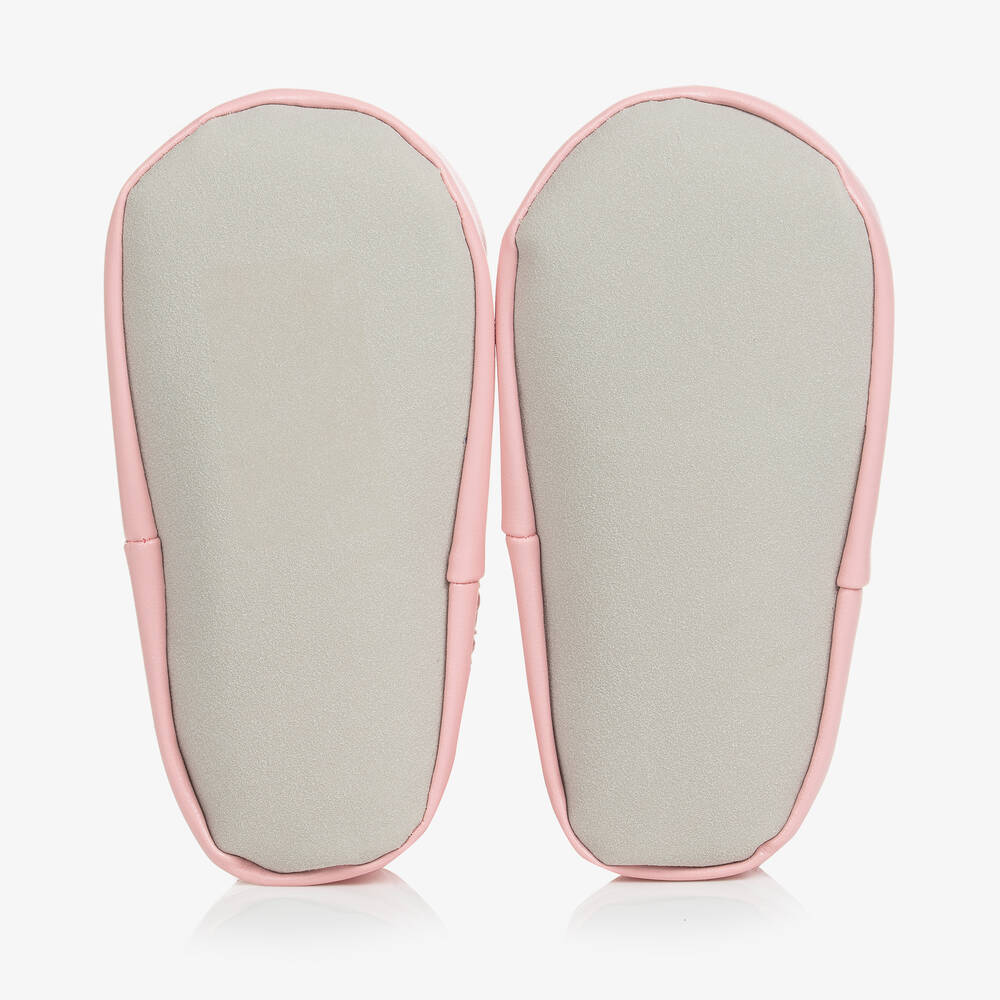 Powell Craft-Бело-розовые тапочки-носки с бабочками | Childrensalon Outlet