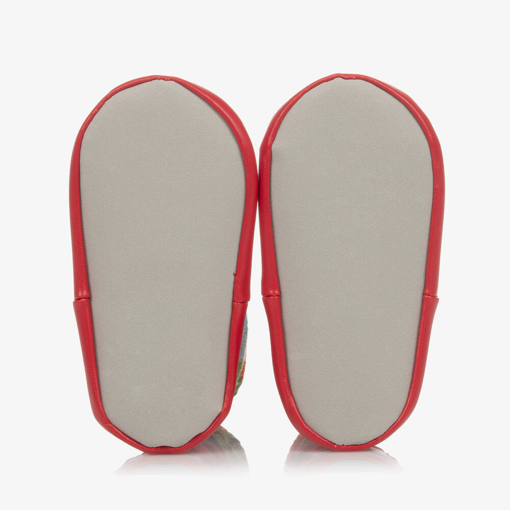 بووال كرافت-جوارب سليبرز جلد صناعي وقطن لون أحمر للبنات | Childrensalon Outlet