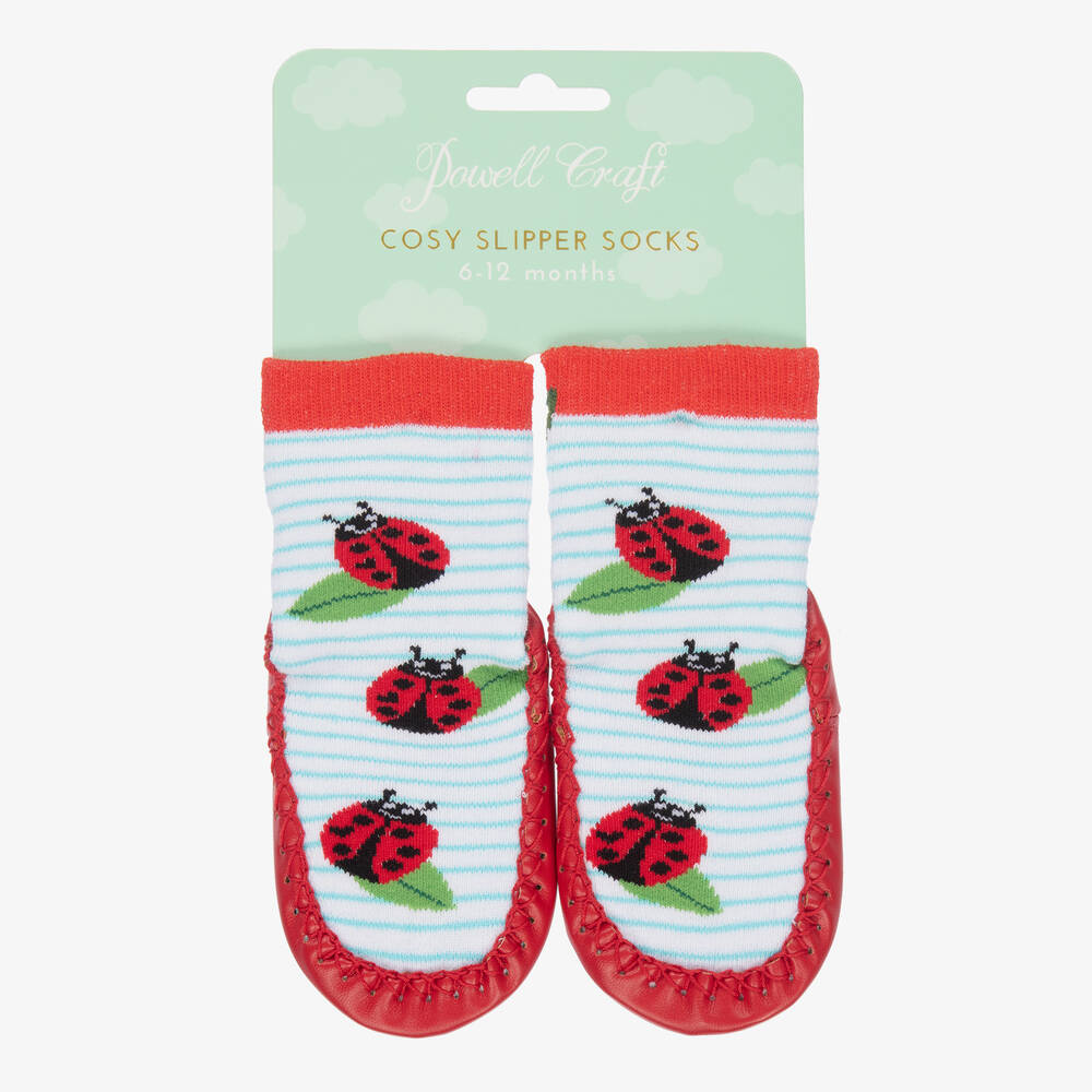 بووال كرافت-جوارب سليبرز جلد صناعي وقطن لون أحمر للبنات | Childrensalon Outlet