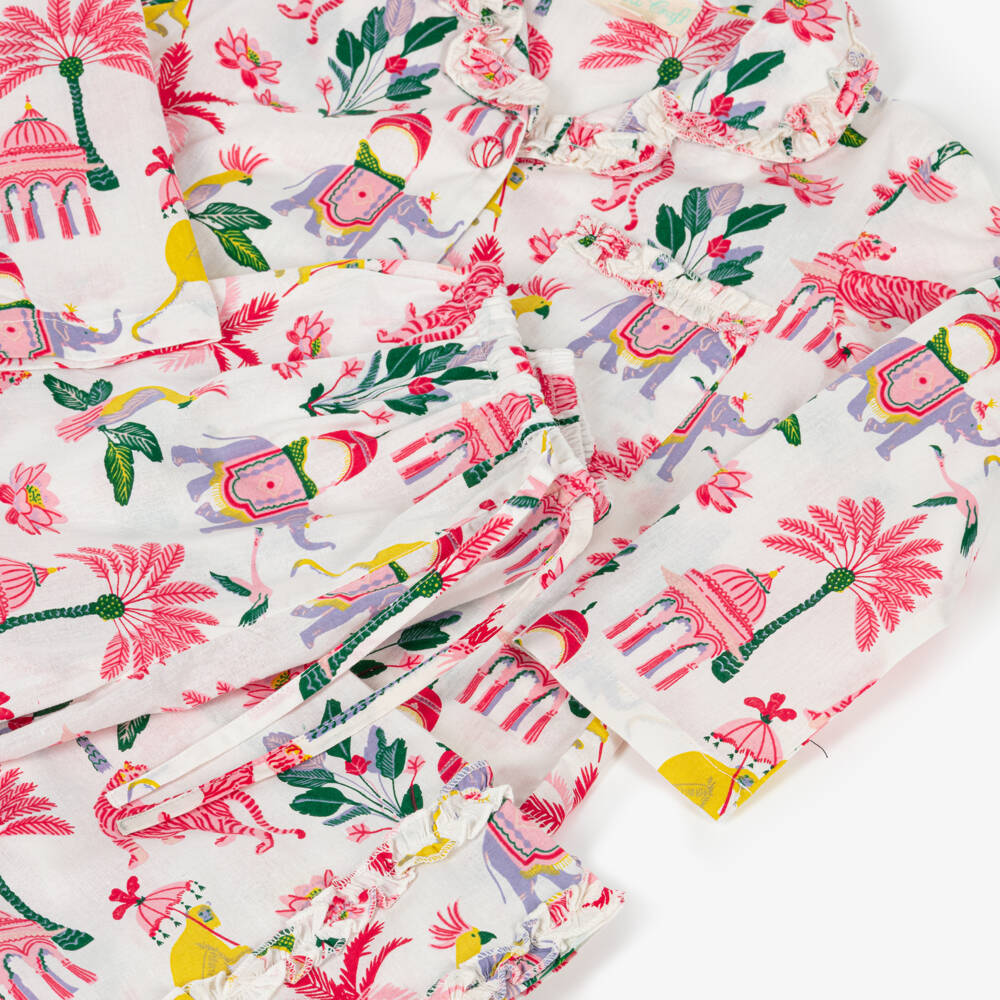 Powell Craft-Пижама с белым садовым принтом для девочек | Childrensalon Outlet