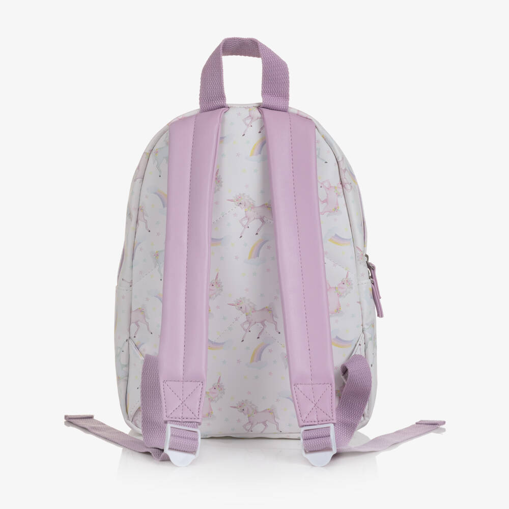 Powell Craft-Girls White & Purple Unicorn Backpack (32cm) | Childrensalon Outlet