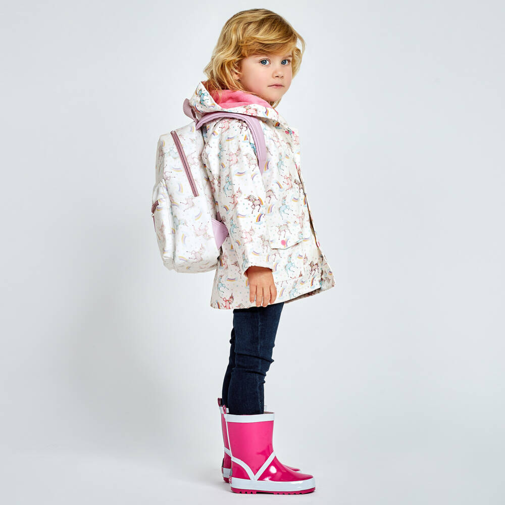 Powell Craft-Girls White & Purple Unicorn Backpack (32cm) | Childrensalon Outlet