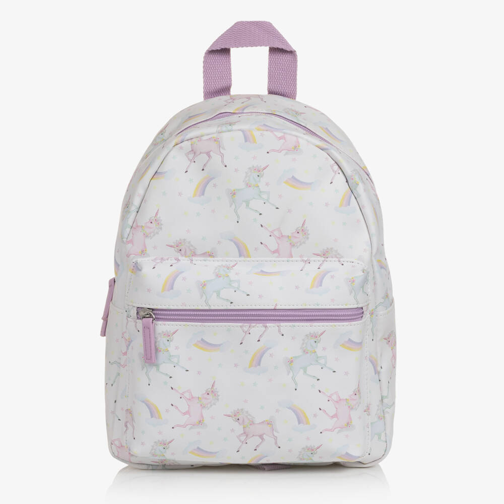 Powell Craft-Girls White & Purple Unicorn Backpack (32cm) | Childrensalon Outlet