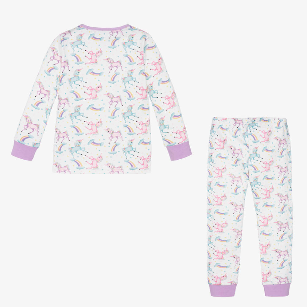 Powell Craft-Girls White Unicorn Pyjamas | Childrensalon Outlet