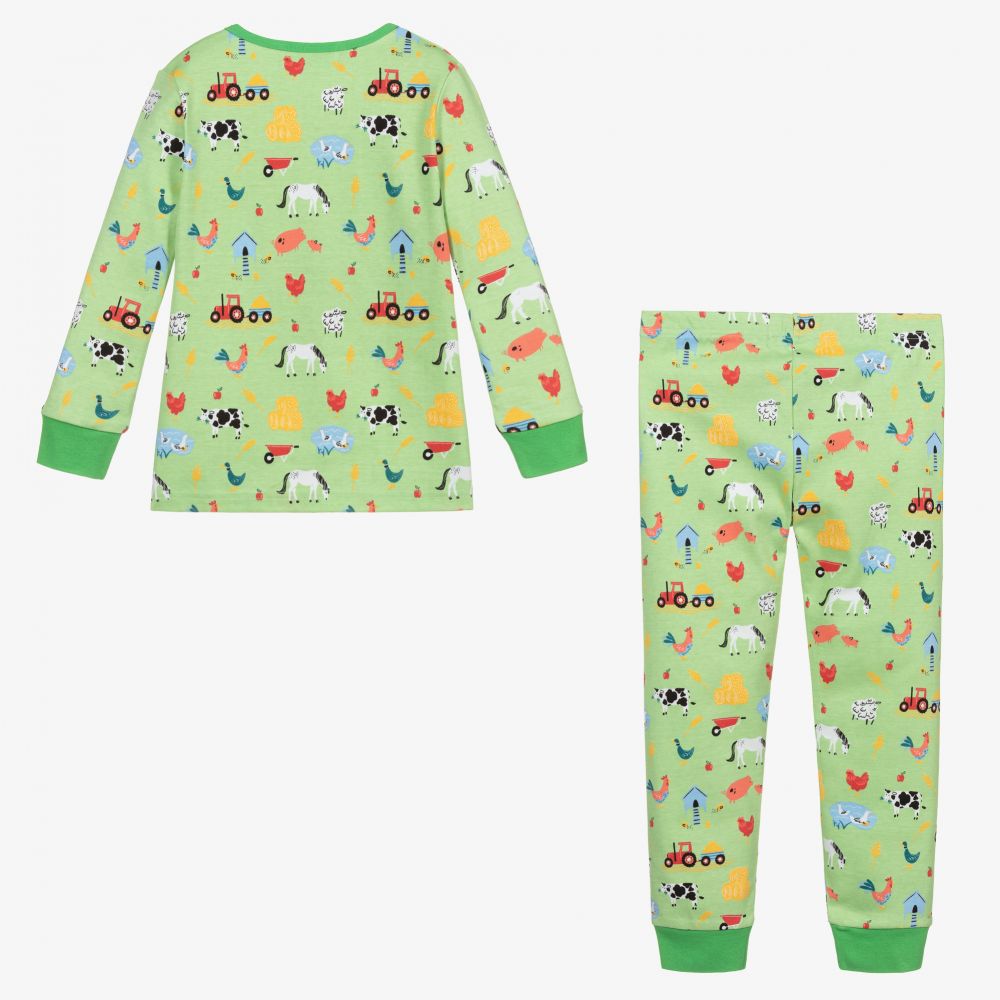 Powell Craft-Green Cotton Pyjamas | Childrensalon Outlet