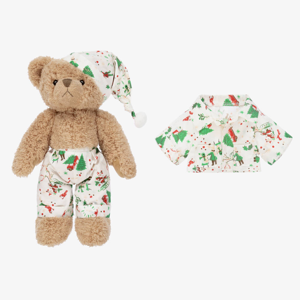 Powell Craft-دب لعبة بيجاما عاجي للعطلات | Childrensalon Outlet