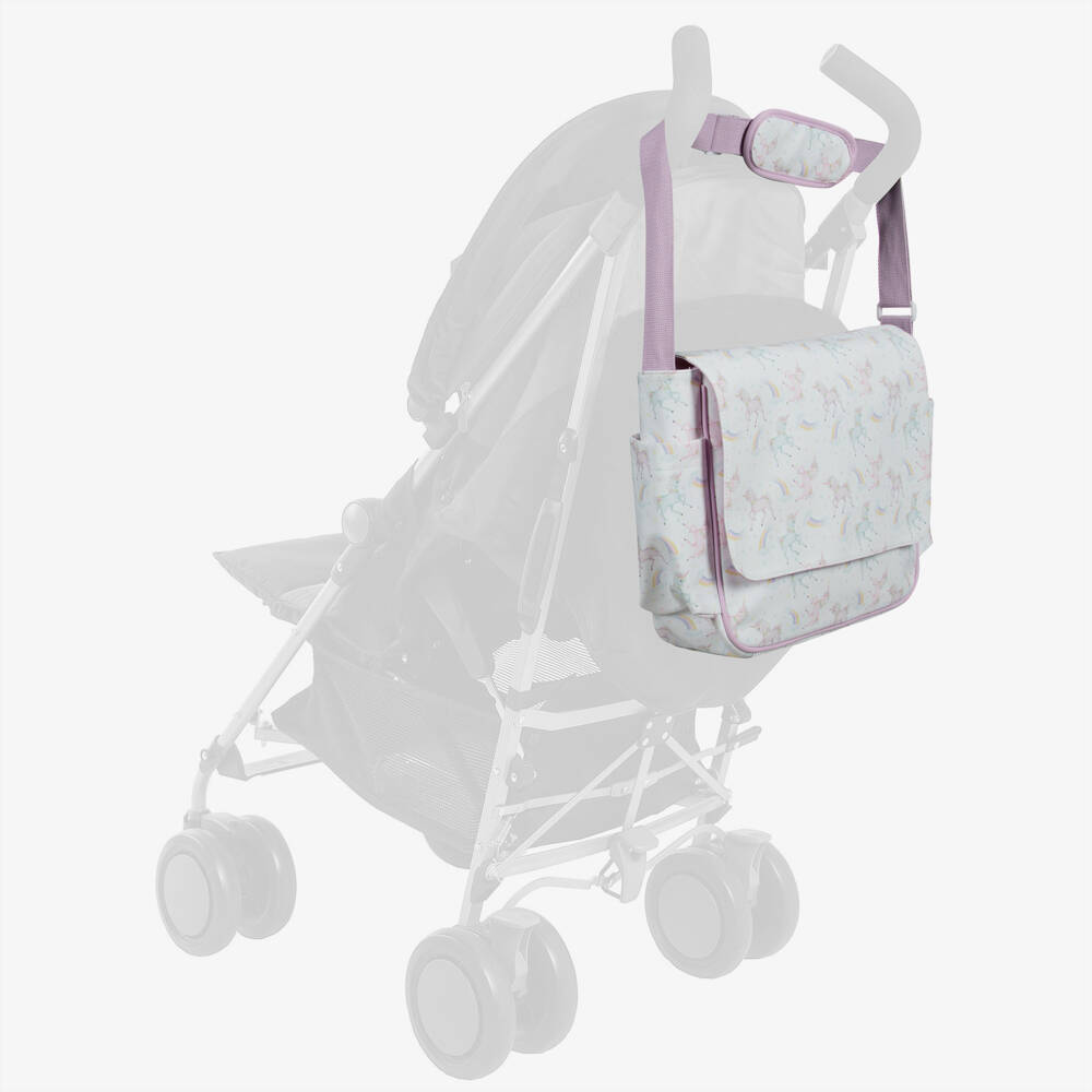 Powell Craft-حقيبة حفاضات للبنات بألوان الباستيل وزخارف اليونيكورن | Childrensalon Outlet