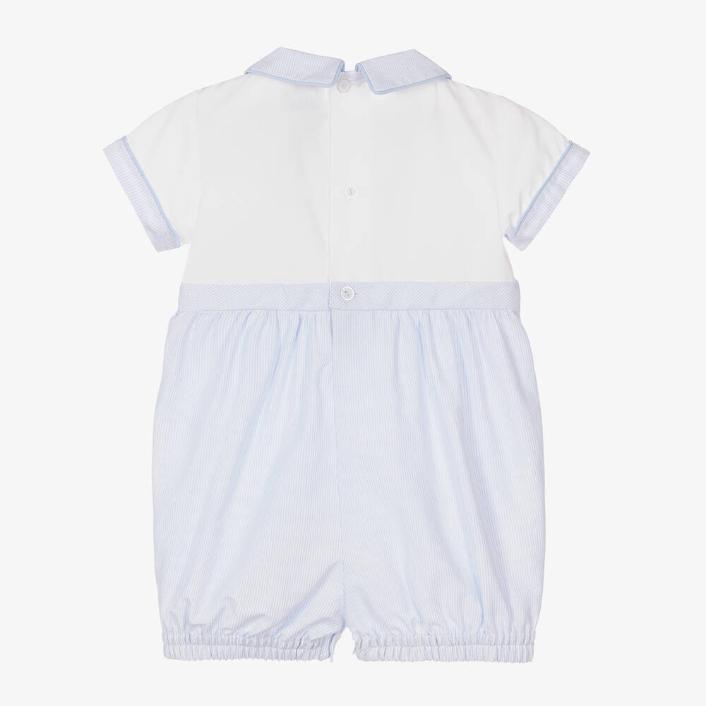 Pretty Originals-Baby Boys Blue Stripe Cotton Shortie | Childrensalon Outlet