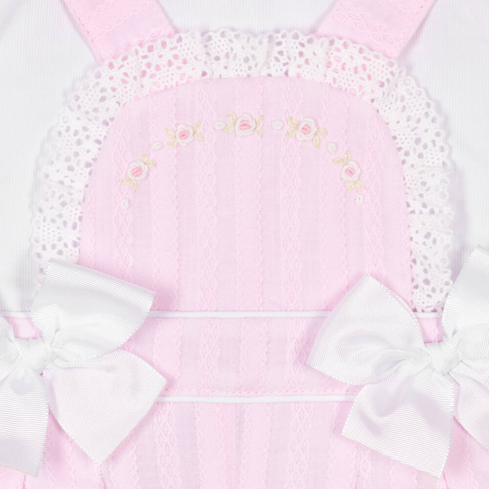 Pretty Originals-Бело-розовый комплект с шортами на бретелях | Childrensalon Outlet