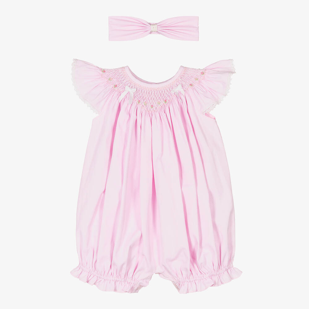 Pretty Originals - Baby Girls Pink Shortie Set | Childrensalon