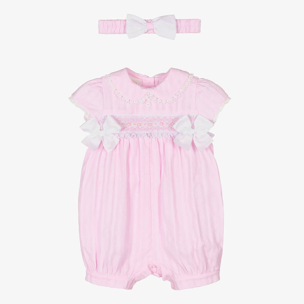 Pretty Originals - Baby Girls Pink Shortie Set | Childrensalon