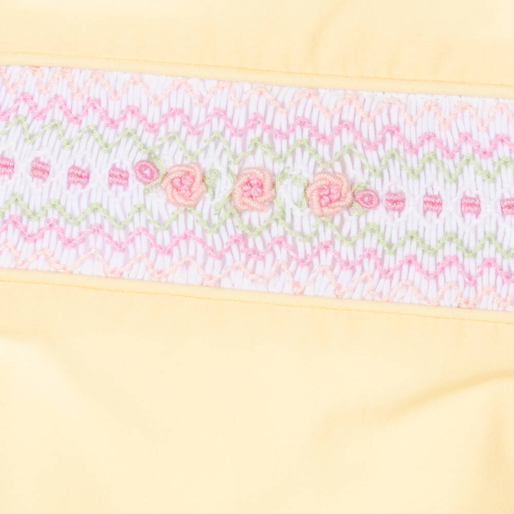 Pretty Originals-Белая блузка и желтый полукомбинезон | Childrensalon Outlet