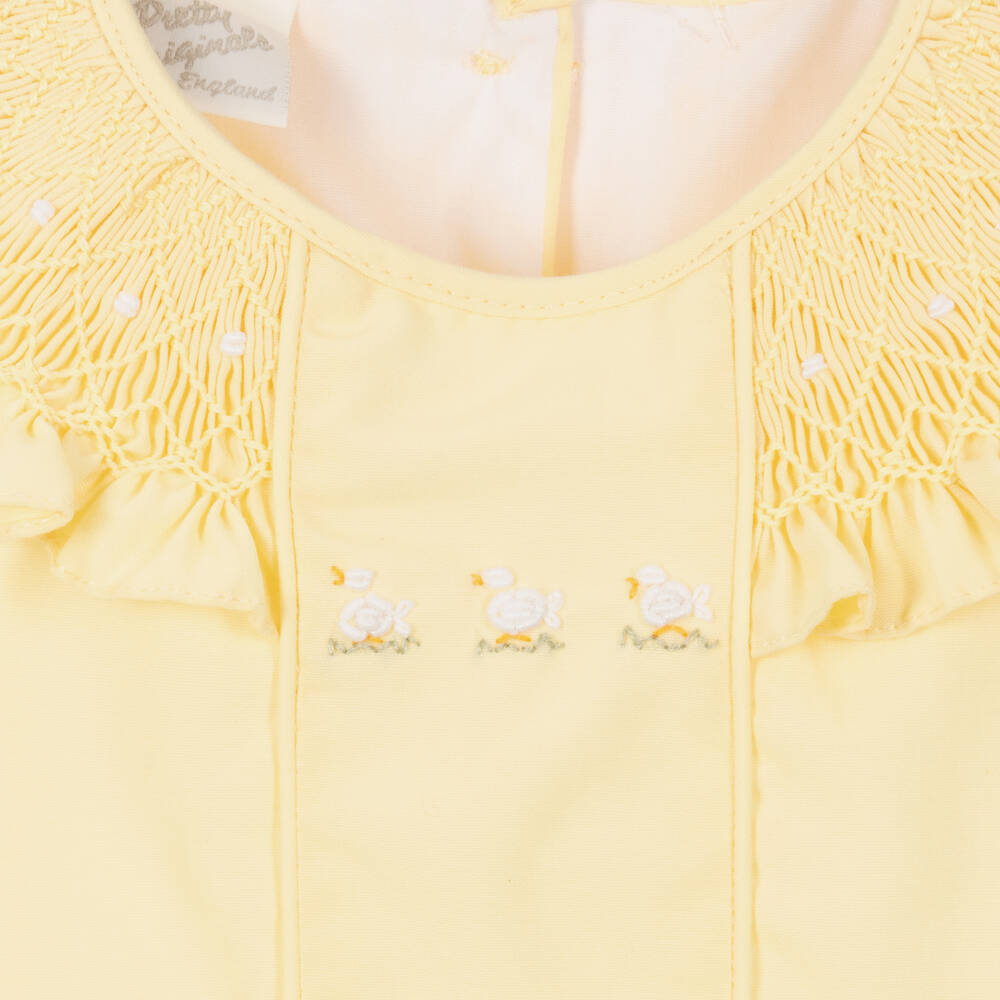 Pretty Originals-Baby Girls Yellow Ruffle Shortie | Childrensalon Outlet