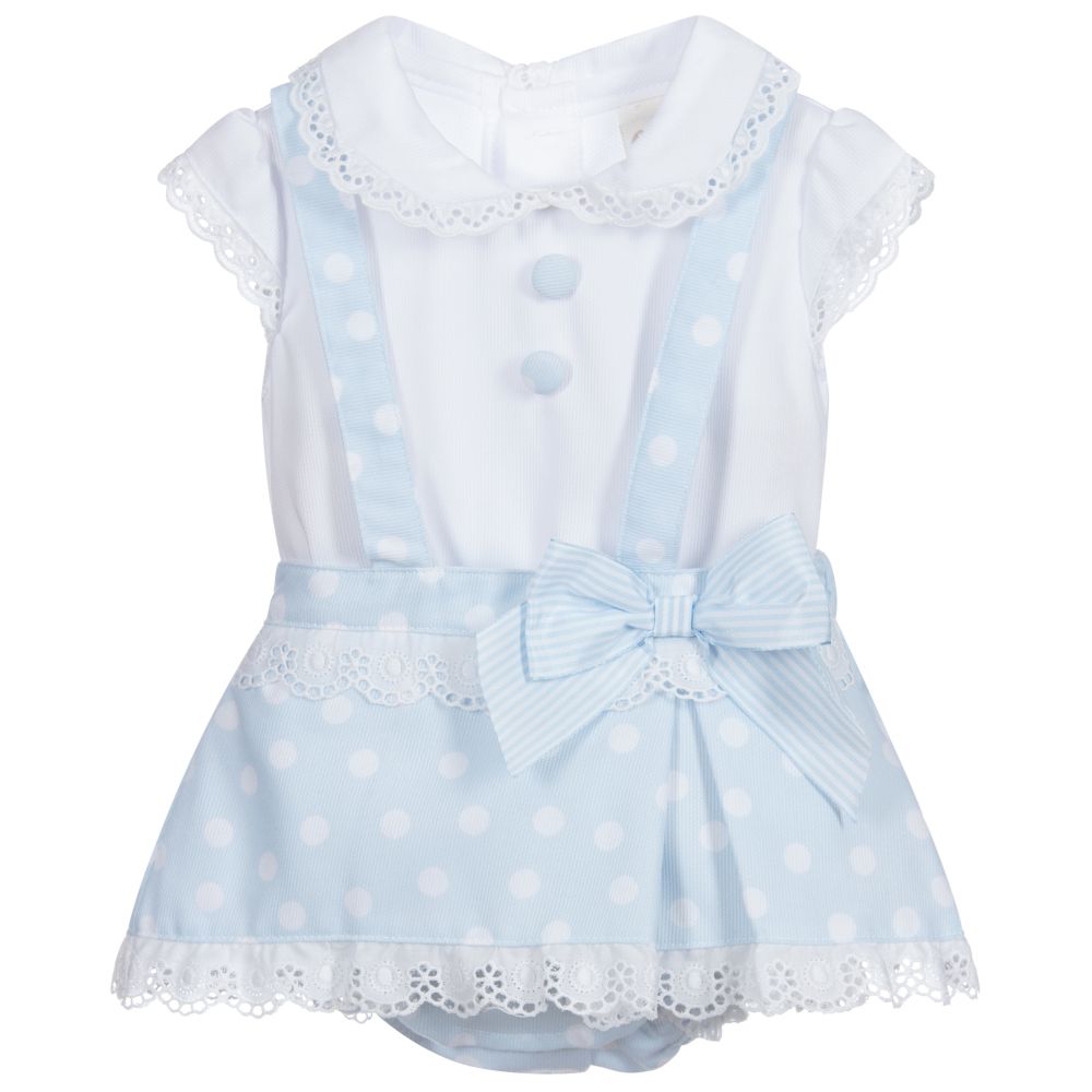 Pretty Originals - Blue & White Dress Set | Childrensalon