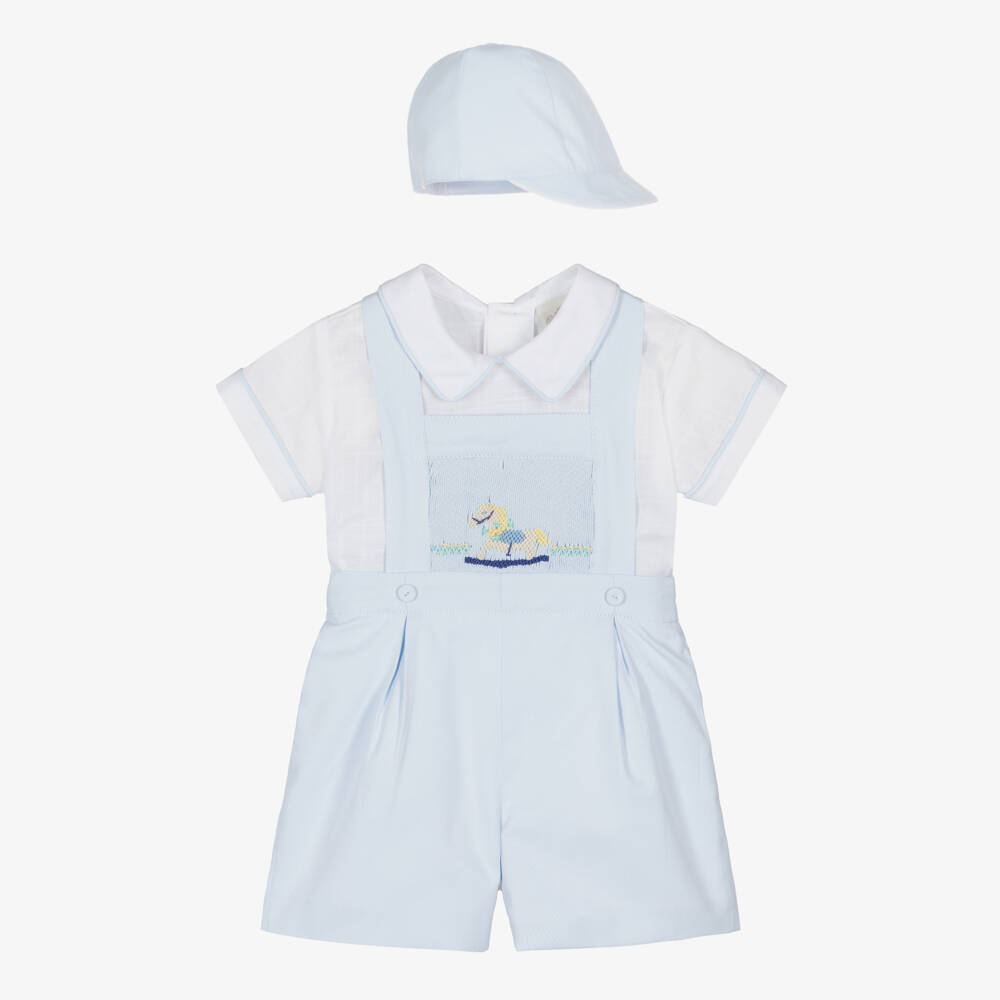Pretty Originals-Костюм для мальчиков синий и белый со сборками | Childrensalon Outlet