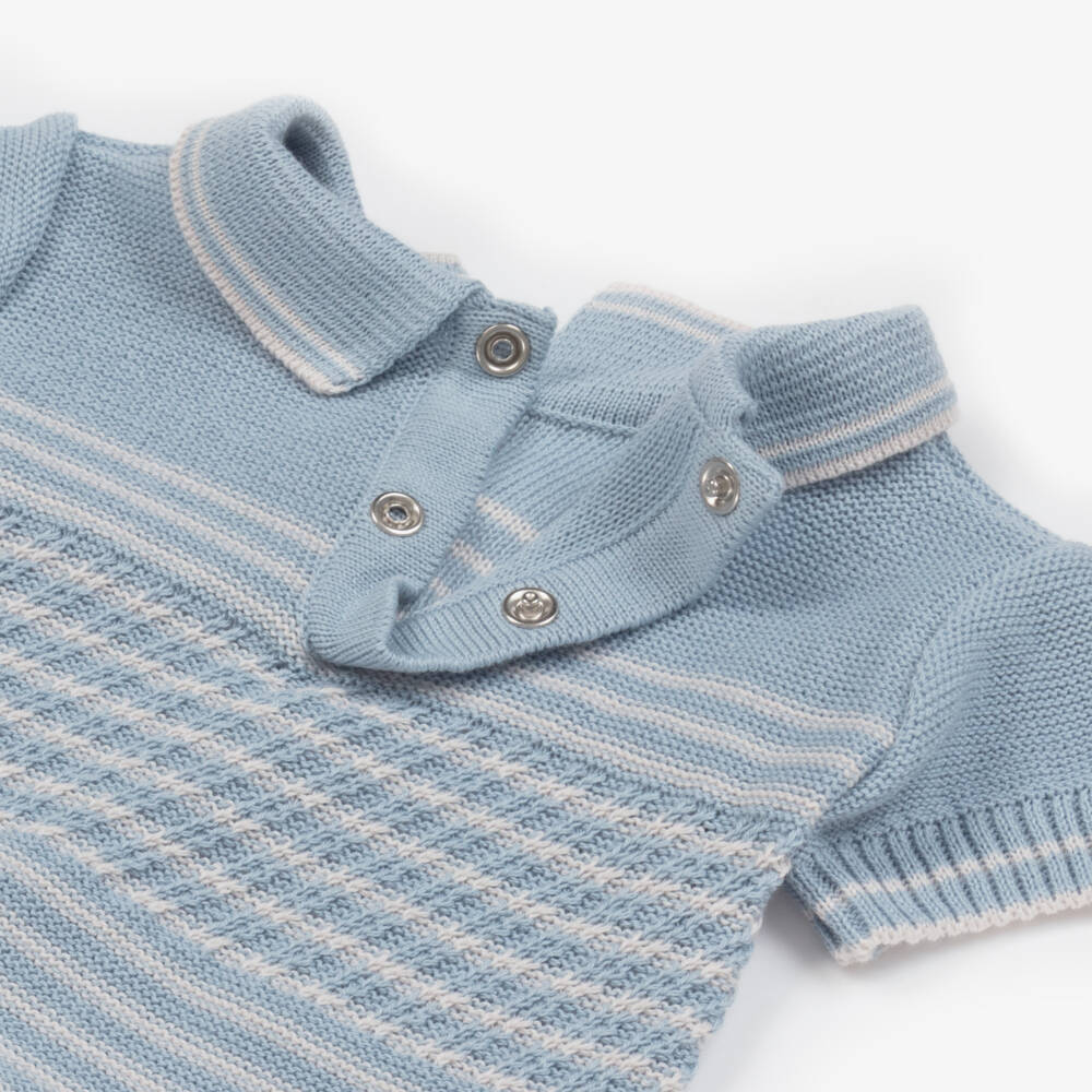 Pretty Originals-طقم صوفي أزرق مريح للأولاد | Childrensalon Outlet