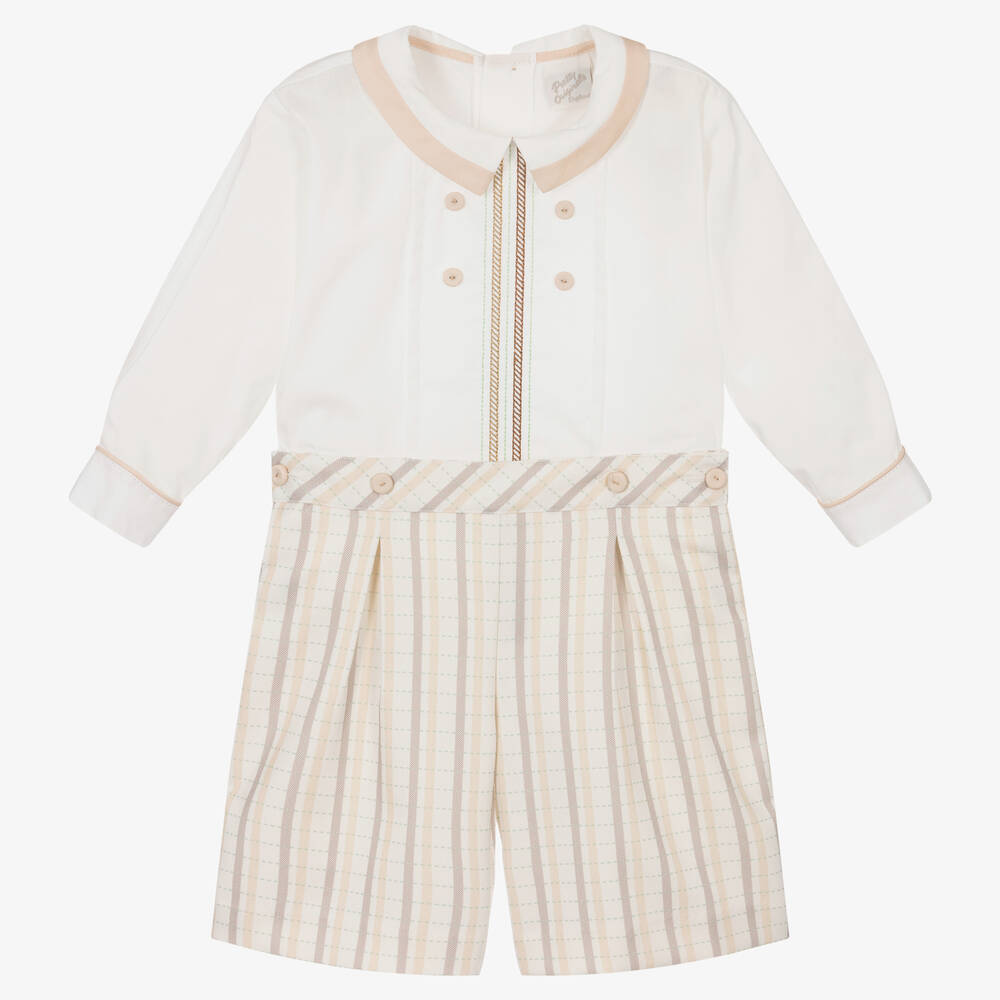 Pretty Originals - Ensemble short ivoire et beige | Childrensalon