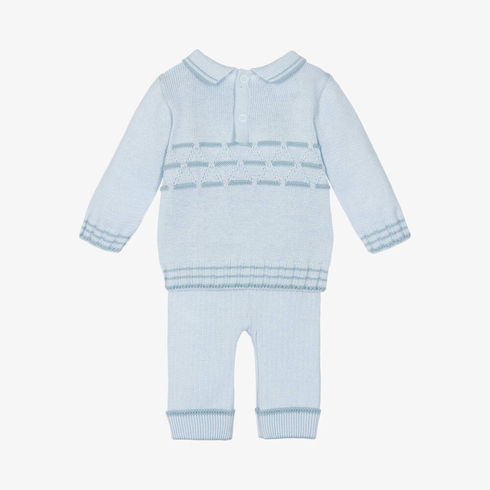 Pretty Originals-Boys Light Blue Knit Set | Childrensalon Outlet