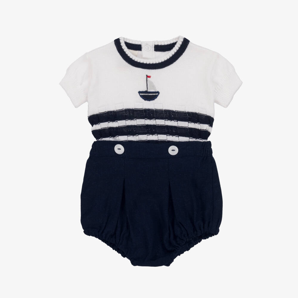 Pretty Originals-Boys' Nautical Knit Buster Set | Childrensalon Outlet