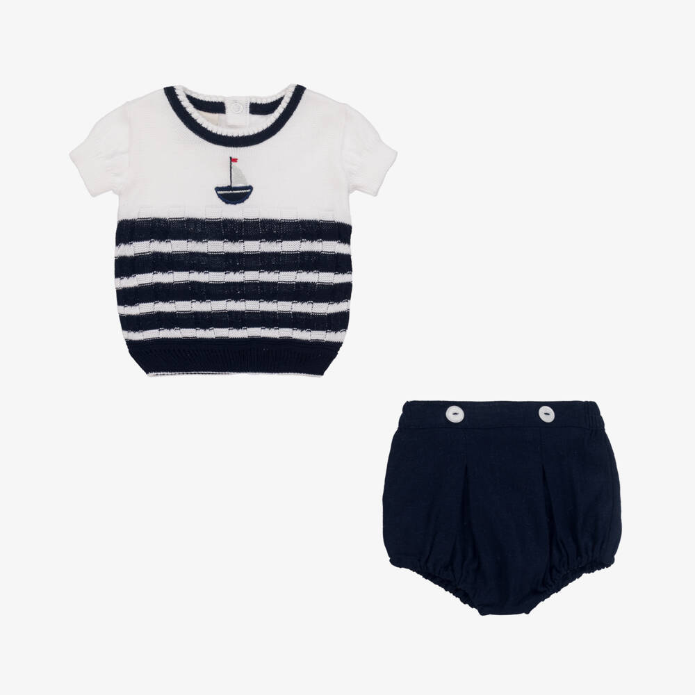 Pretty Originals-Boys' Nautical Knit Buster Set | Childrensalon Outlet