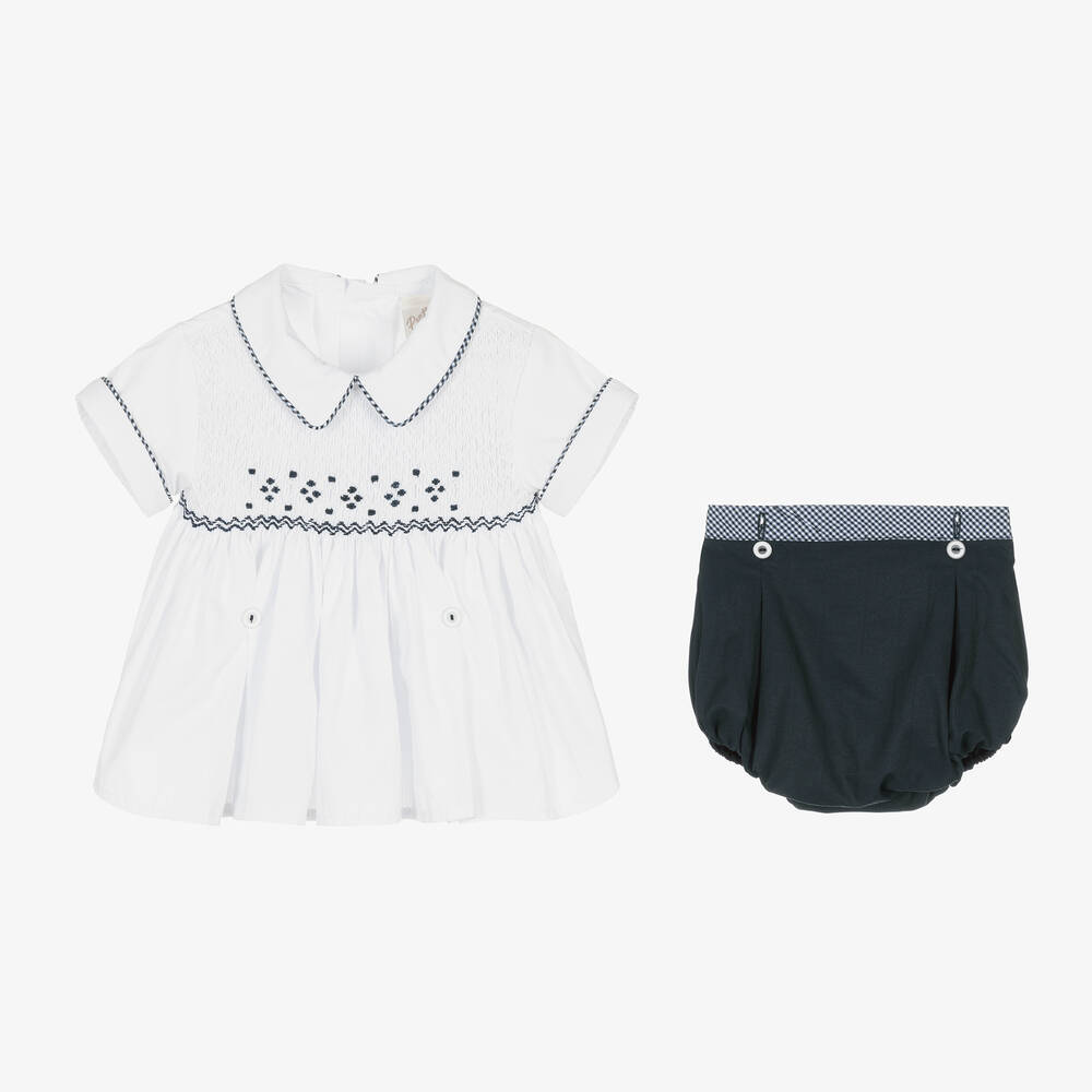 Pretty Originals-Синий костюм-бастер со сборками для мальчиков | Childrensalon Outlet