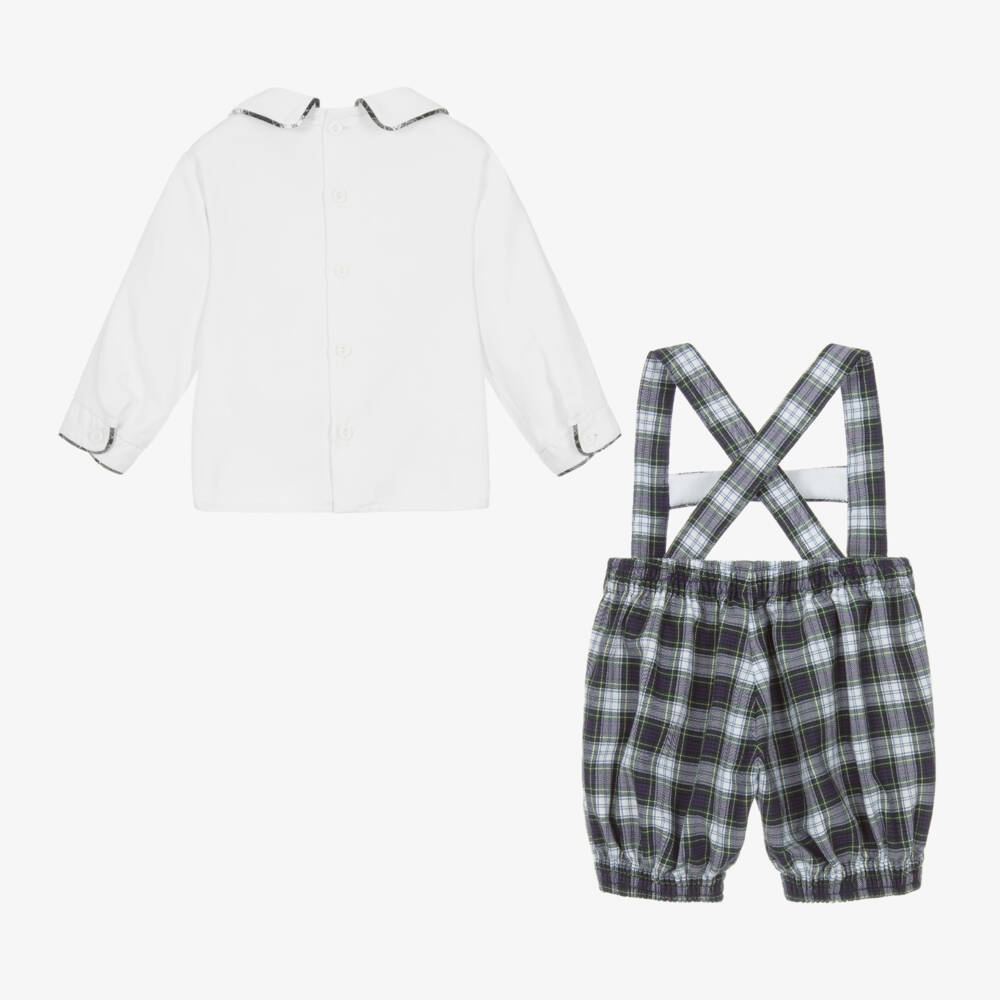 بريتي أوريجينال-طقم شورت كاروهات لون أزرق للأولاد | Childrensalon Outlet