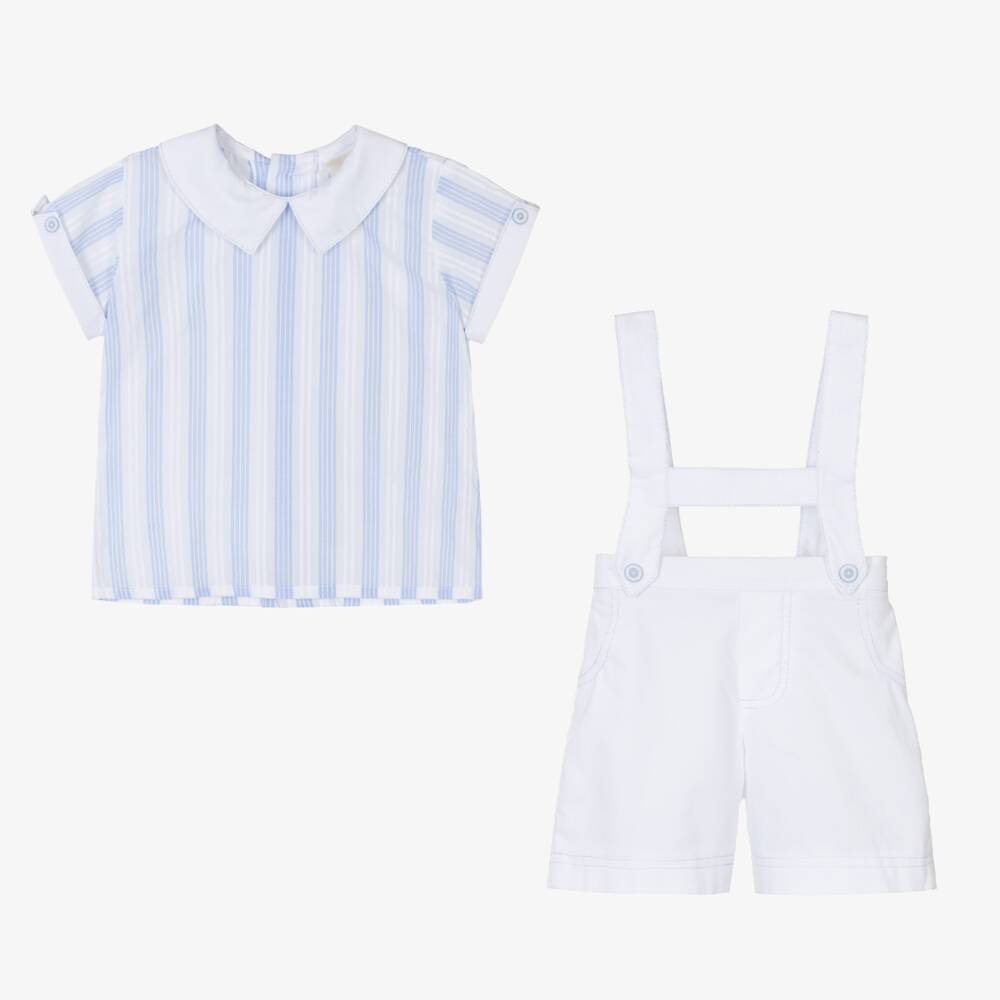 Boys White Solid Shorts