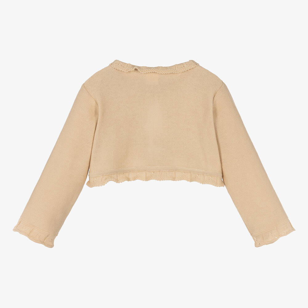 Pretty Originals-Бежевый трикотажный кардиган | Childrensalon Outlet