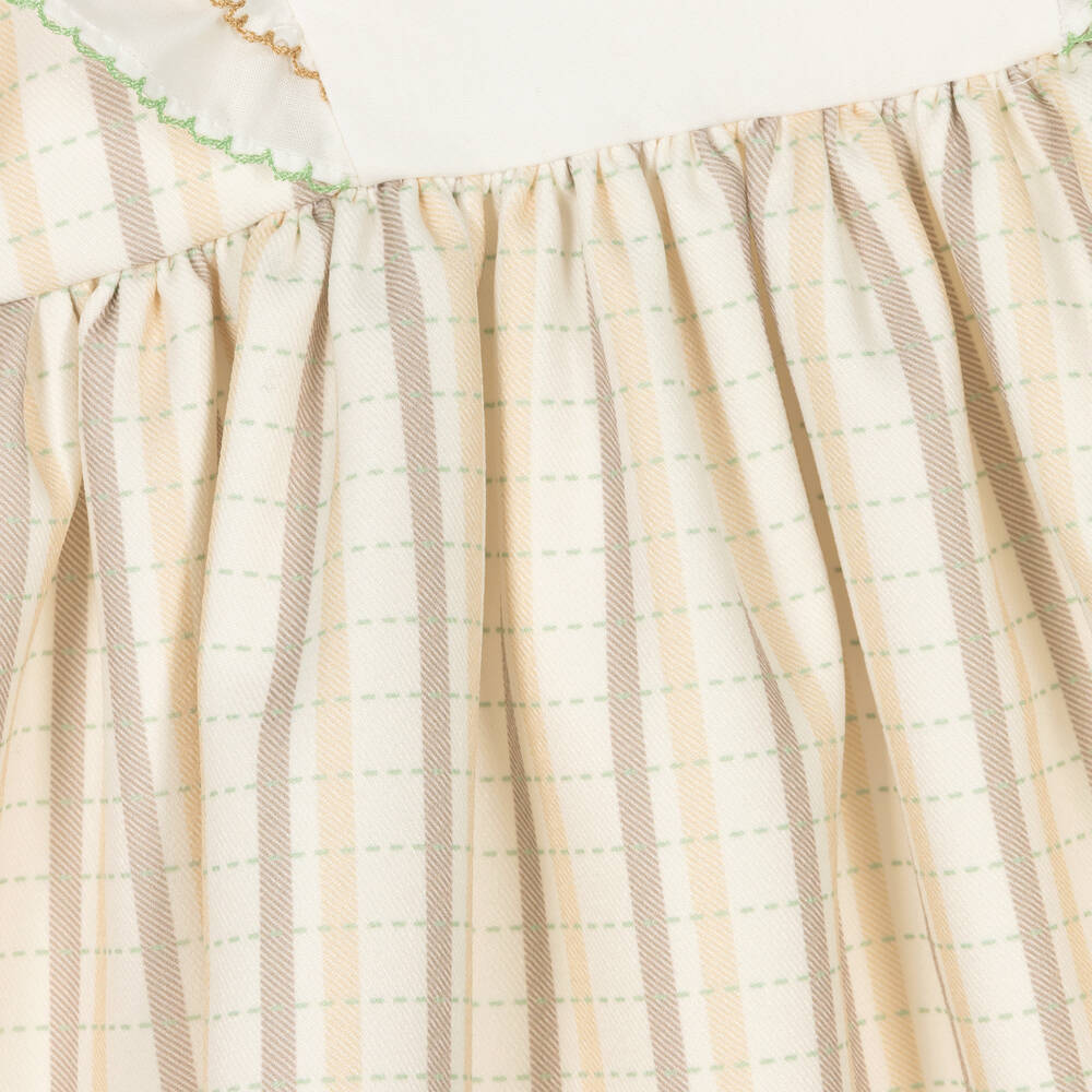 Pretty Originals-Girls Beige Striped Dress Set | Childrensalon Outlet