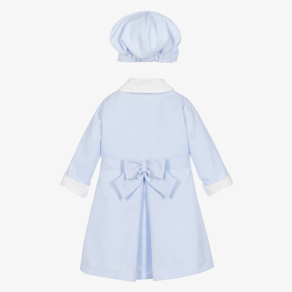 Pretty Originals-Голубое пальто и шапочка для девочек | Childrensalon Outlet