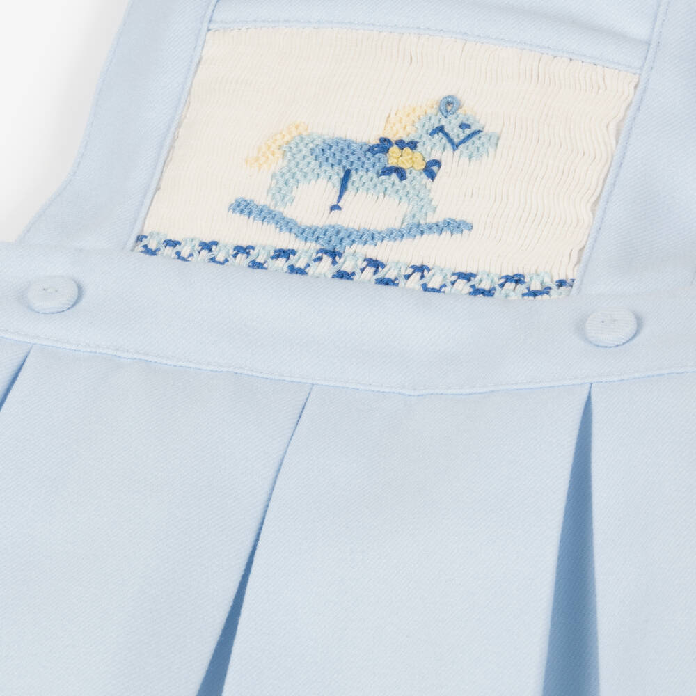 Pretty Originals-Комплект сарафан синий с вышивкой для девочек | Childrensalon Outlet