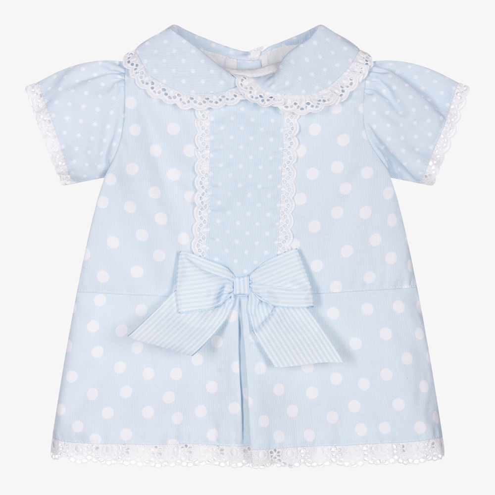 Girls blue polka dot dress on sale
