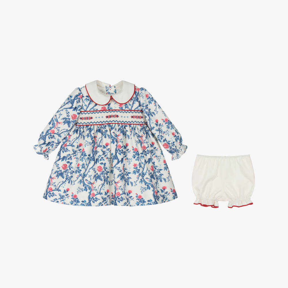 Pretty Originals-فستان أزرق مزهر للبنات | Childrensalon Outlet