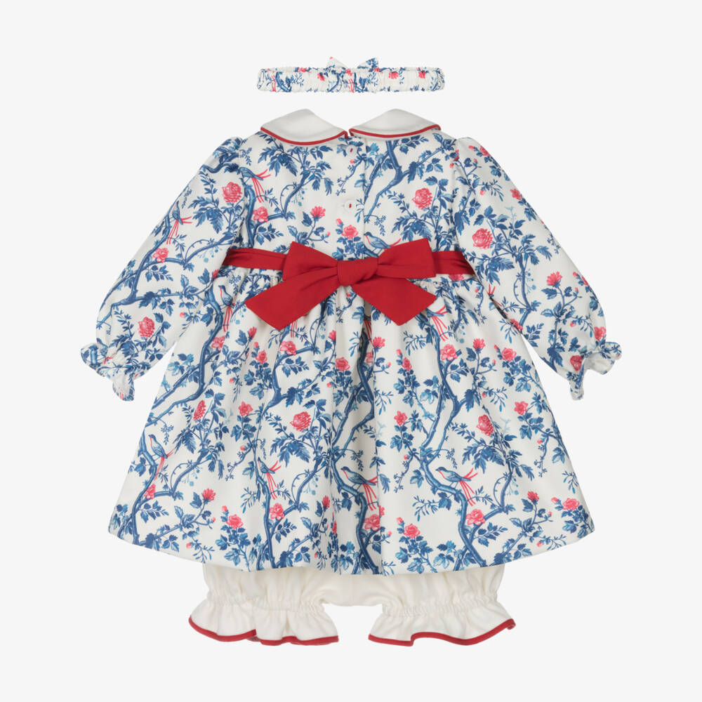 Pretty Originals-فستان أزرق مزهر للبنات | Childrensalon Outlet