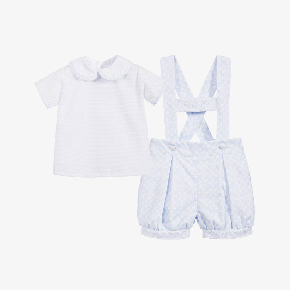 Pretty Originals-Girls Blue Shirt & Shorts Set | Childrensalon Outlet