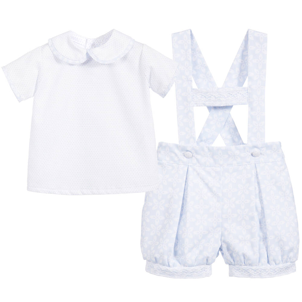 Pretty Originals-Girls Blue Shirt & Shorts Set | Childrensalon Outlet