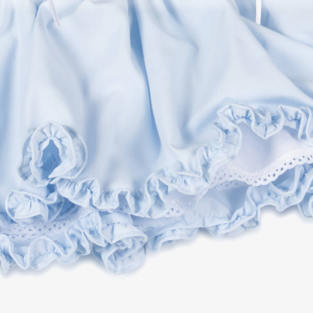 Pretty Originals-Girls Blue Smocked Ensemble with Bow Accents | Childrensalon Outlet