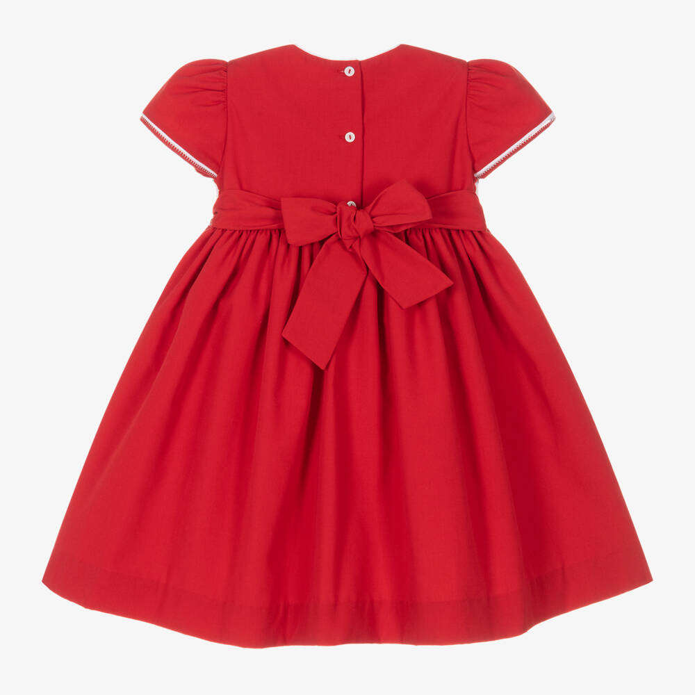 Pretty Originals-Girls Classic Scarlet Hand-Smocked Dress | Childrensalon Outlet