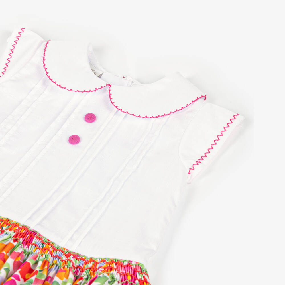 Pretty Originals-Girls Cotton Dress with Floral Skirt | Childrensalon Outlet