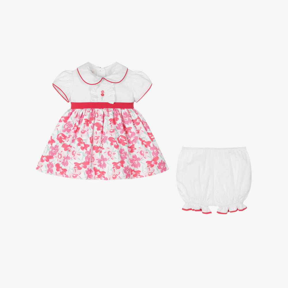 Pretty Originals-Элегантный розовый хлопковый ансамбль для девочек | Childrensalon Outlet