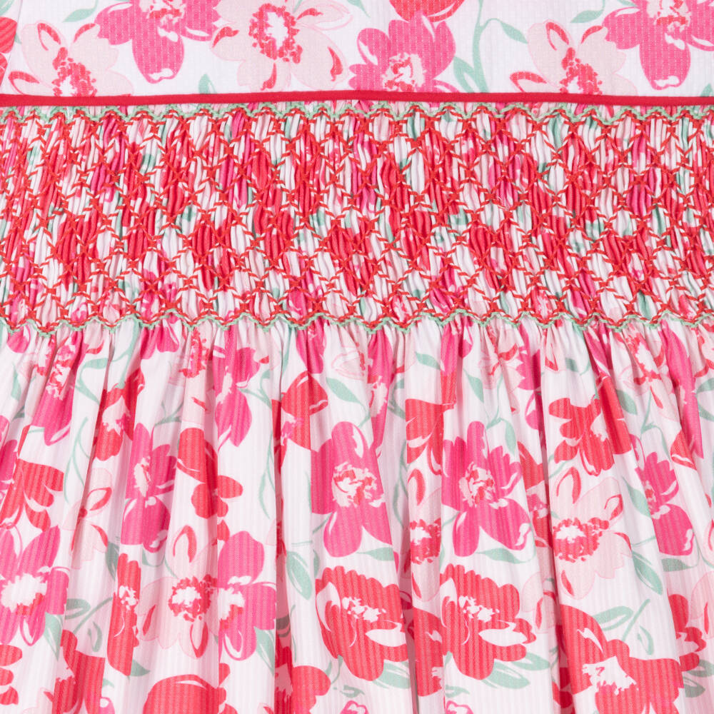 Pretty Originals-Girls Floral Pink Smocking Ensemble | Childrensalon Outlet