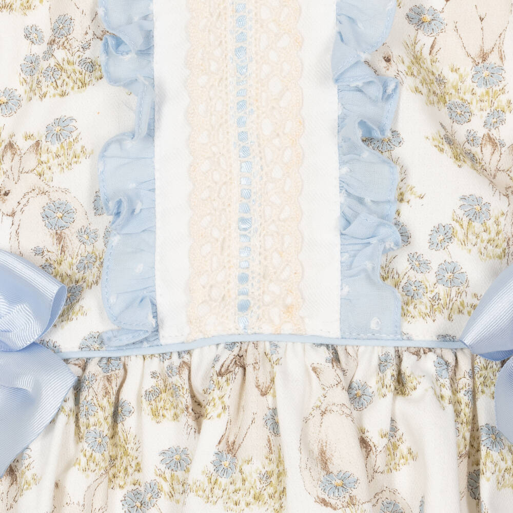 Pretty Originals-Girls Ivory Floral Bunny Dress Set | Childrensalon Outlet