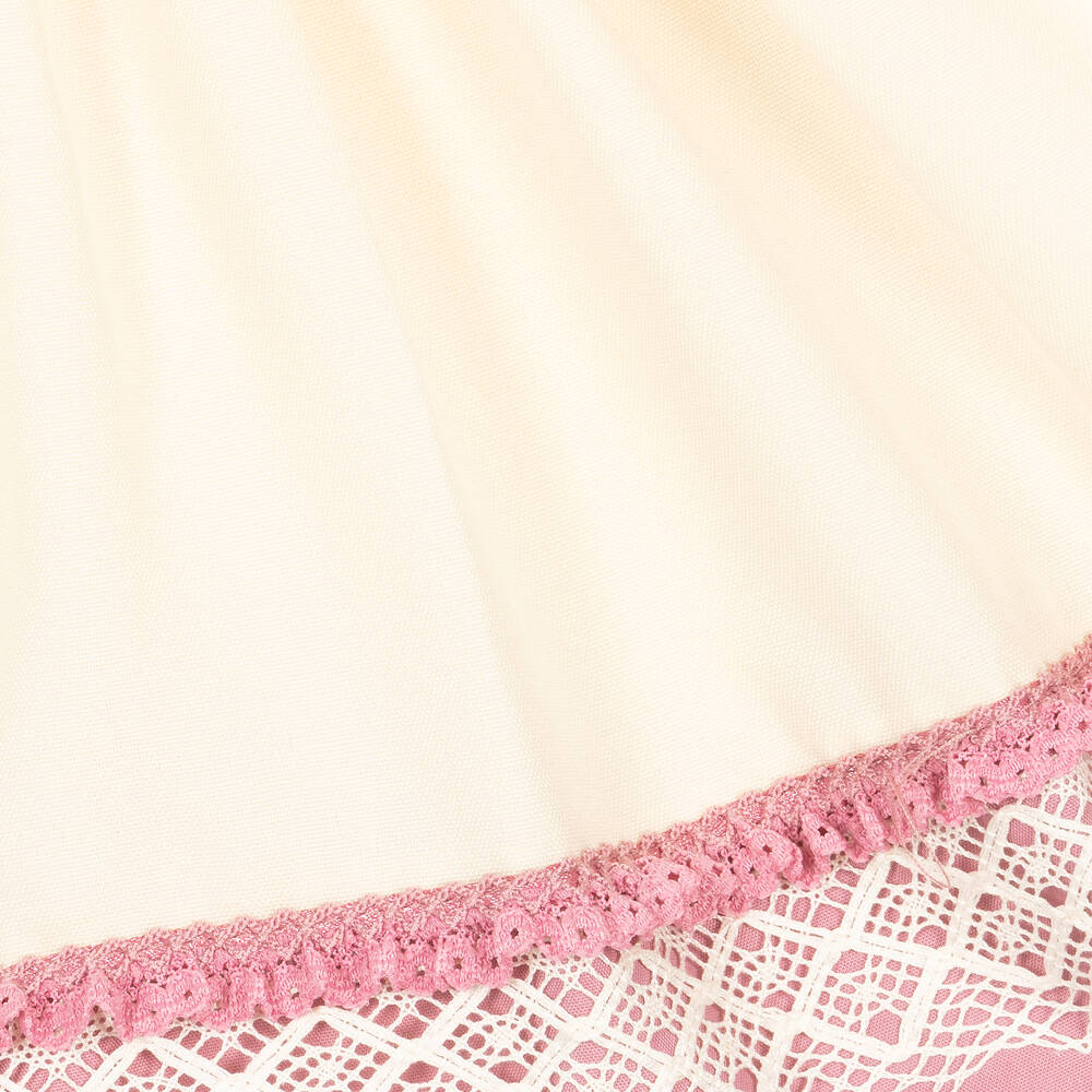 بريتي أوريجينال-فستان دانتيل لون عاجي و بنفسجي | Childrensalon Outlet